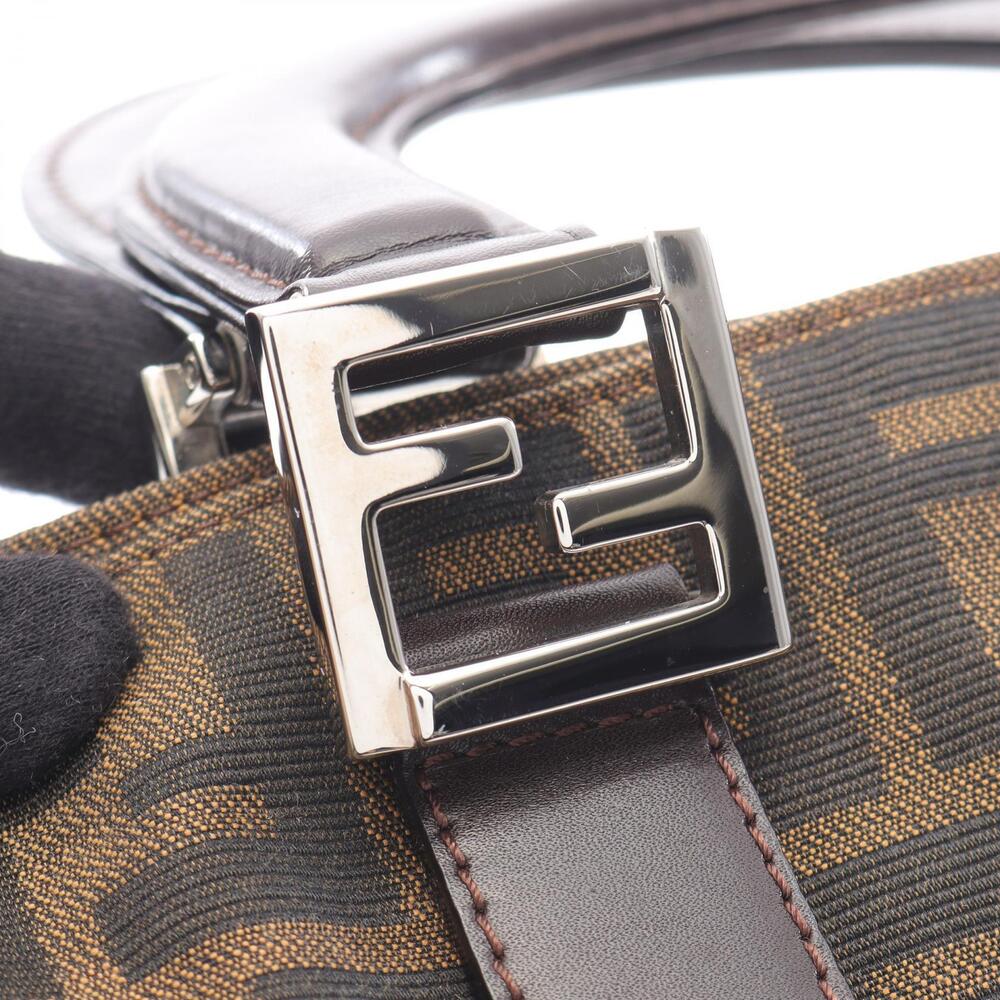 Fendi Zucca Tote Bag Canvas Leather Brown - Picture 7 of 9